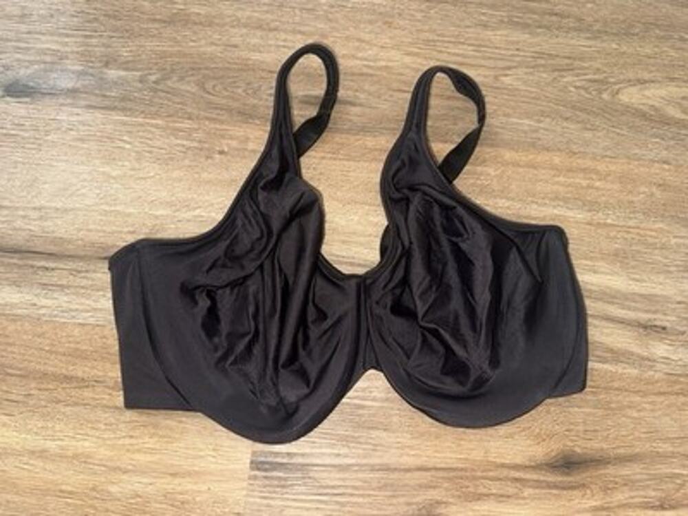 Bali Bra 40DDD Style 1005 Black Underwire Full Coverage Unlined Comfort Straps